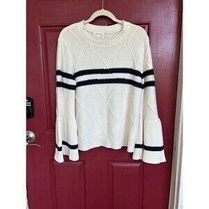 SAIL to SABLE coastal Fisherman Nautical Navy Sweater L clean girl old m…